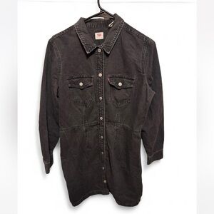 Levi’s Black Denim Button Down Dress